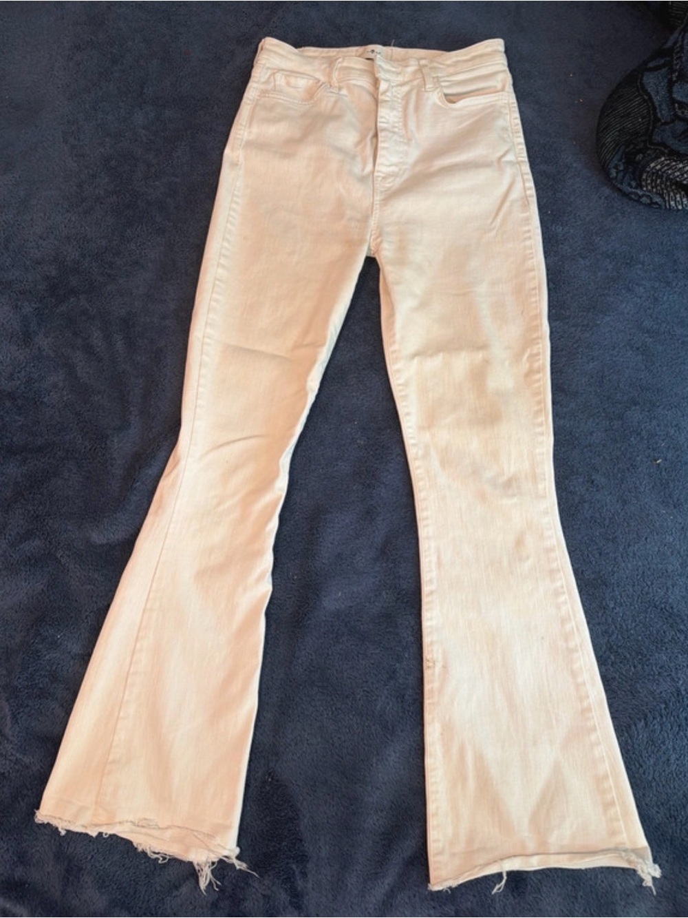7 For All Mankind Light Cream Bootcut Jeans